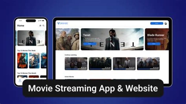 Streaming website homepage