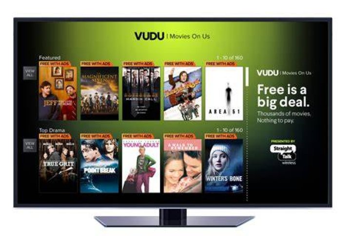 Vudu free streaming section